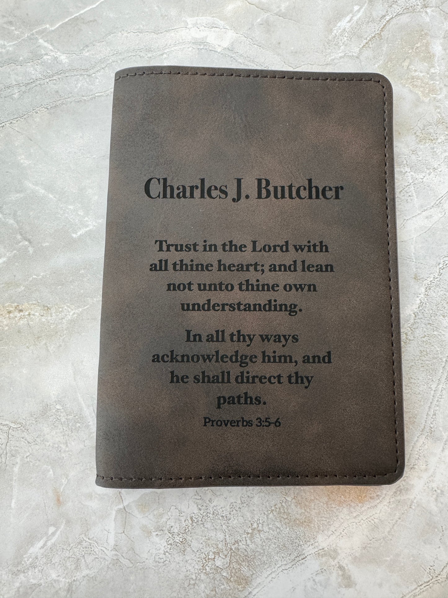 Personalized Engraved Passport Cover