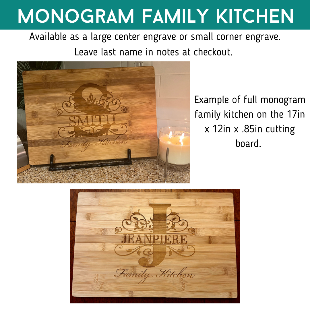 Personalized Engraved Bamboo Cutting Board