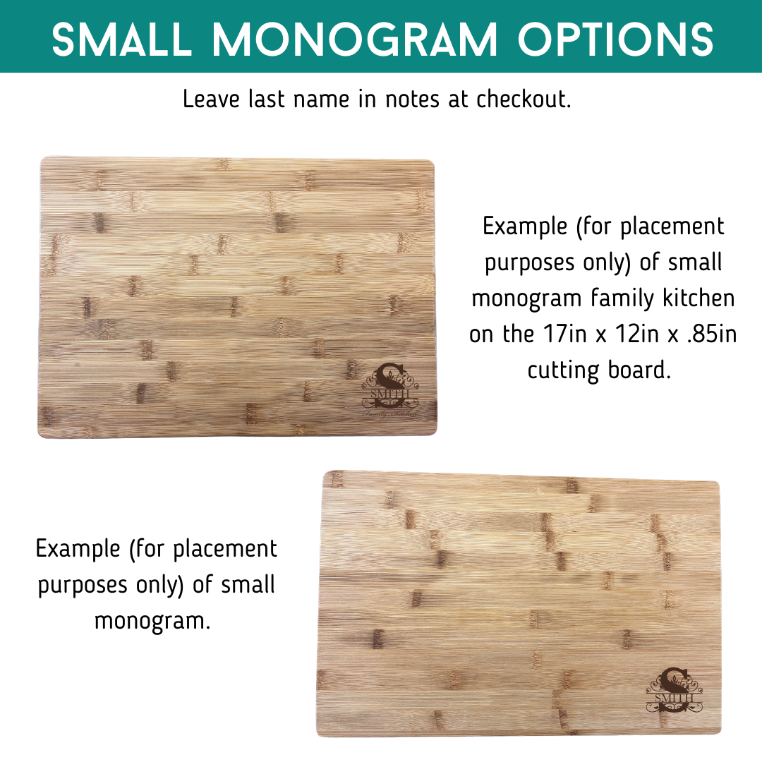 Personalized Engraved Bamboo Cutting Board