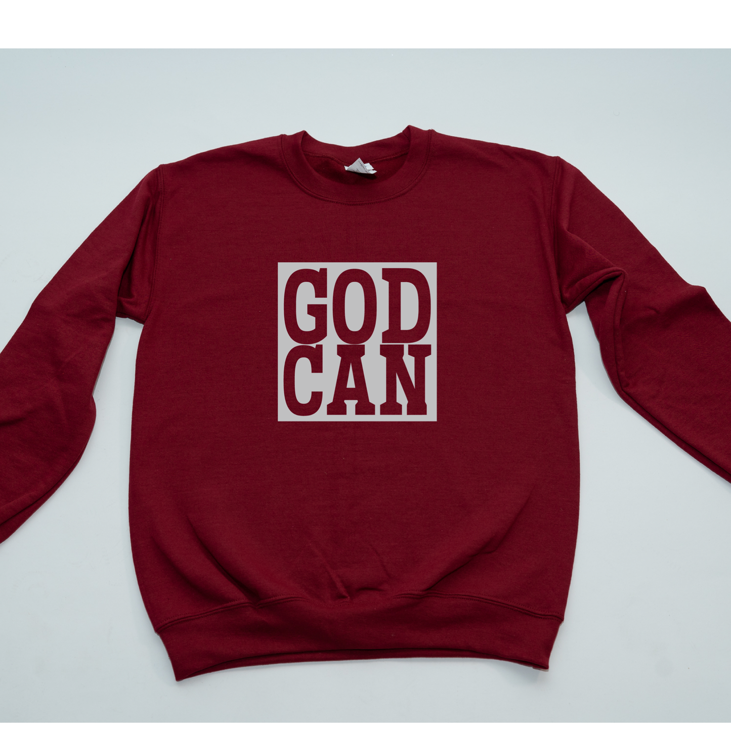 God Can Reflective Block Crew Sweatshirt/Hoodie