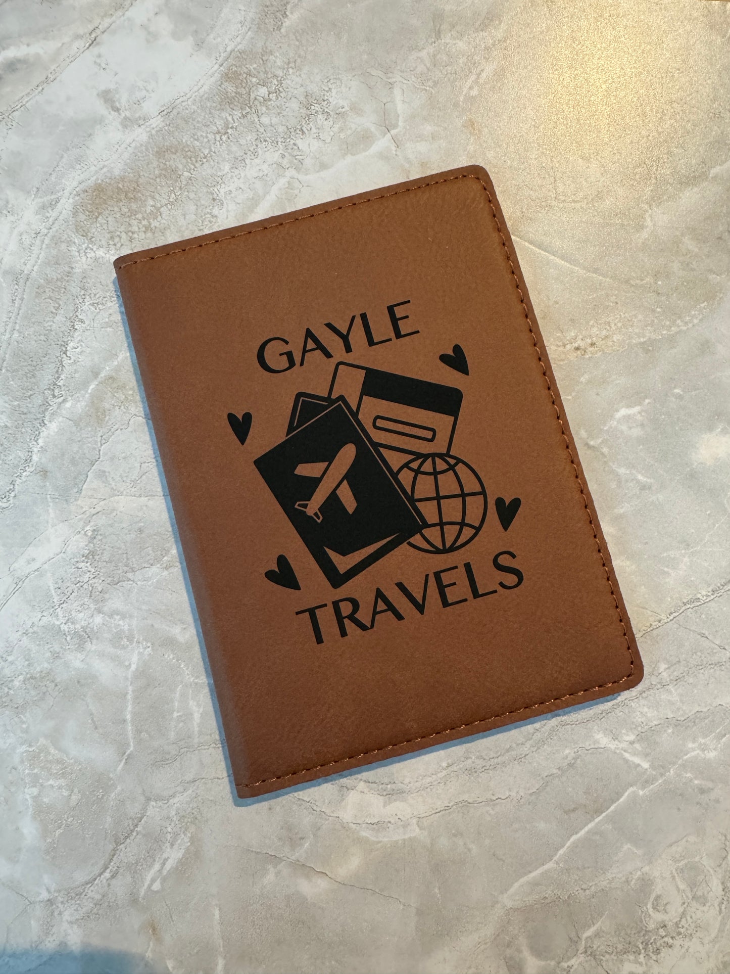 Personalized Engraved Passport Cover