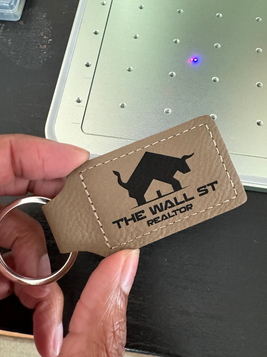 Personalized Leatherette Keychain