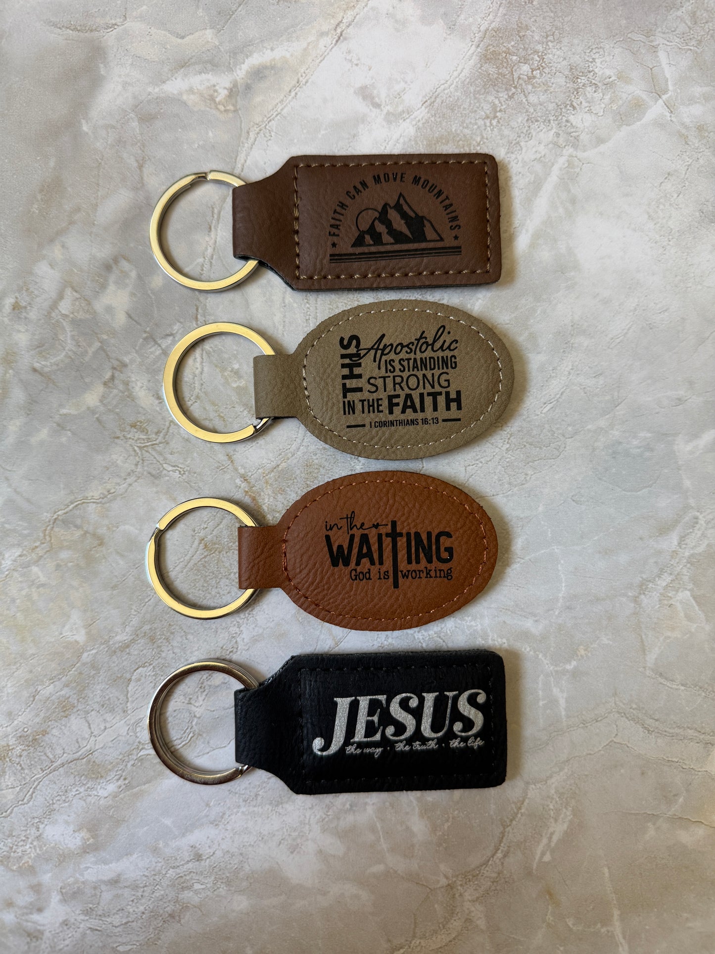 Personalized Leatherette Keychain