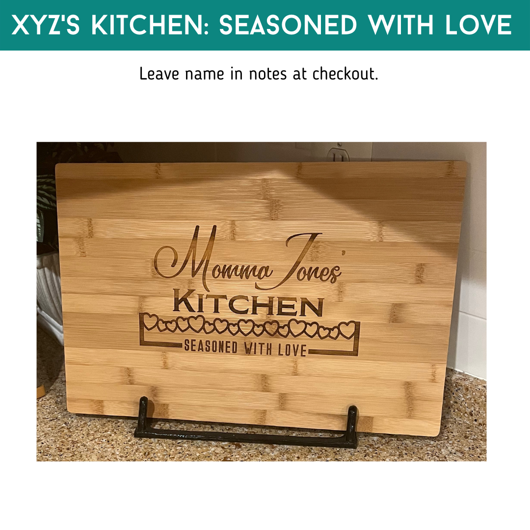 Personalized Engraved Bamboo Cutting Board