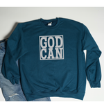 God Can Reflective Crew Sweatshirt/Hoodie