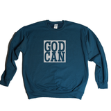 God Can Reflective Block Crew Sweatshirt/Hoodie